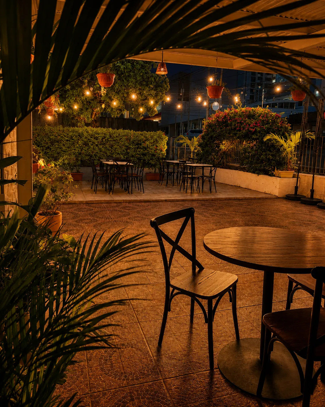 Terraza de noche